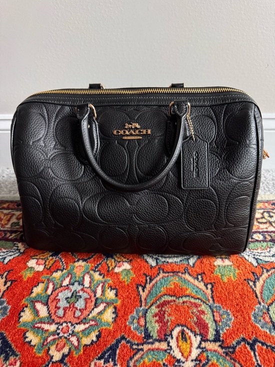 Coach Handbags - Coach Large Rowan in Black Signature Leather